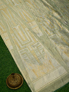 Pastel Green Tissue Silk Handloom Banarasi Lehenga - Sacred Weaves