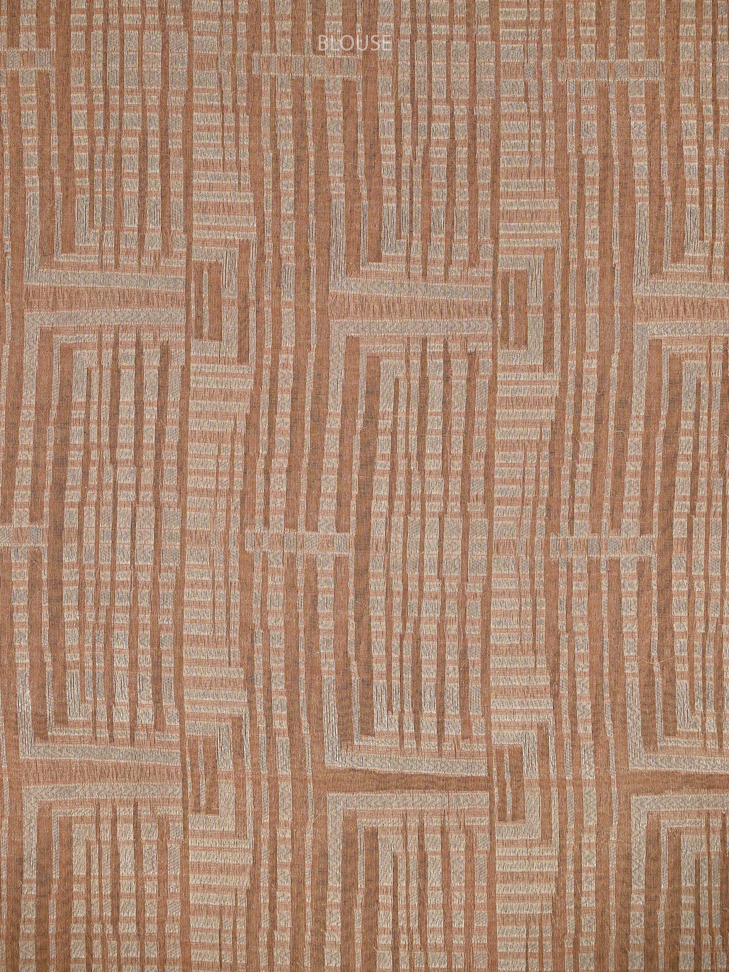 Peach Tissue Silk Handloom Banarasi Lehenga - Sacred Weaves