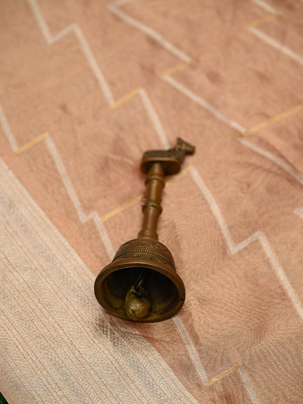 Peach Tissue Silk Handloom Banarasi Lehenga