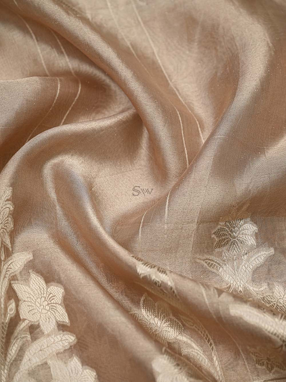 Pastel Pink Tissue Silk Handloom Banarasi Lehenga