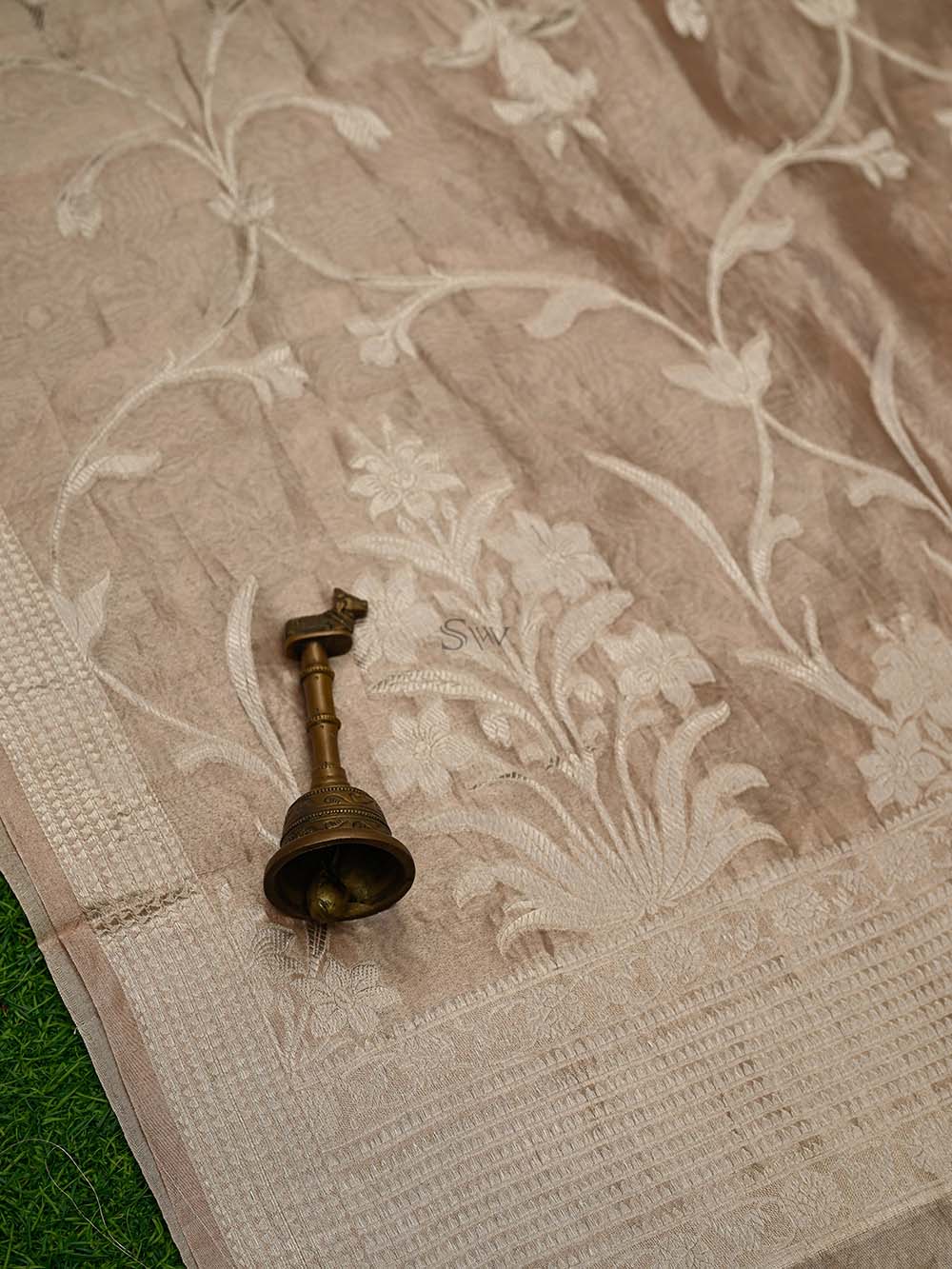 Pastel Pink Tissue Silk Handloom Banarasi Lehenga