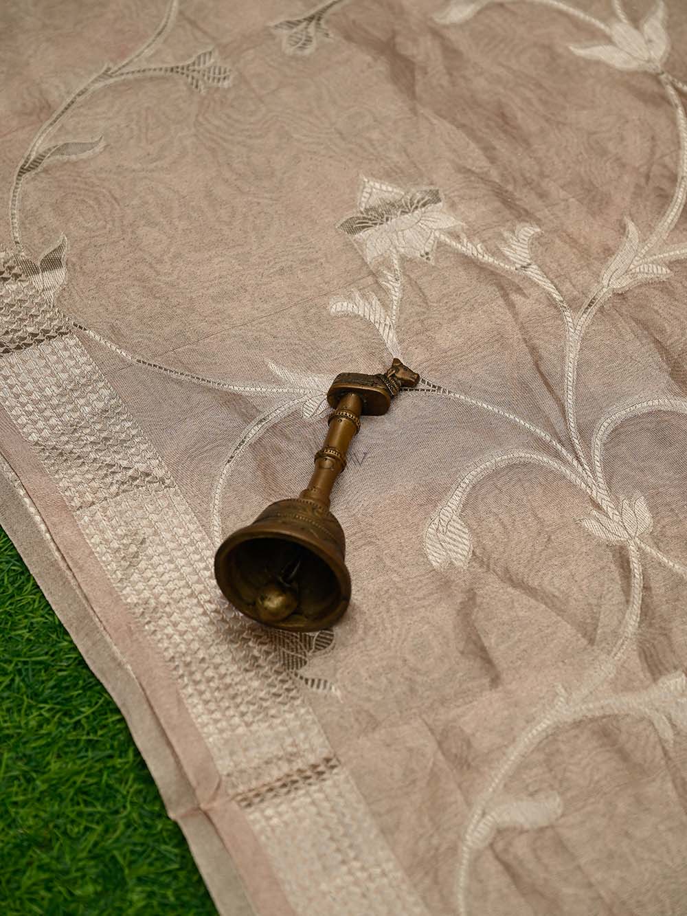 Pastel Pink Tissue Silk Handloom Banarasi Lehenga