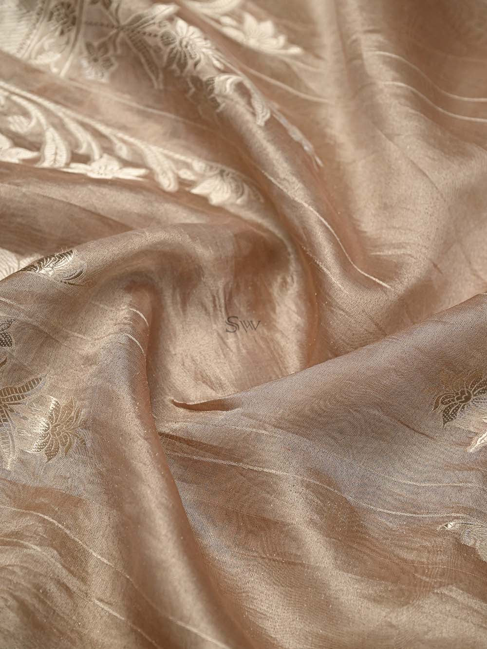 Pastel Pink Tissue Silk Handloom Banarasi Lehenga