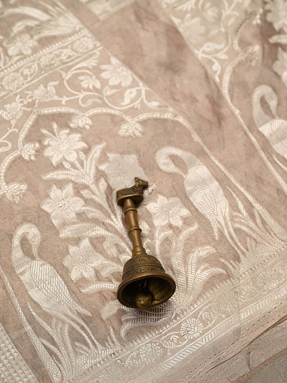 Pastel Pink Tissue Silk Handloom Banarasi Lehenga