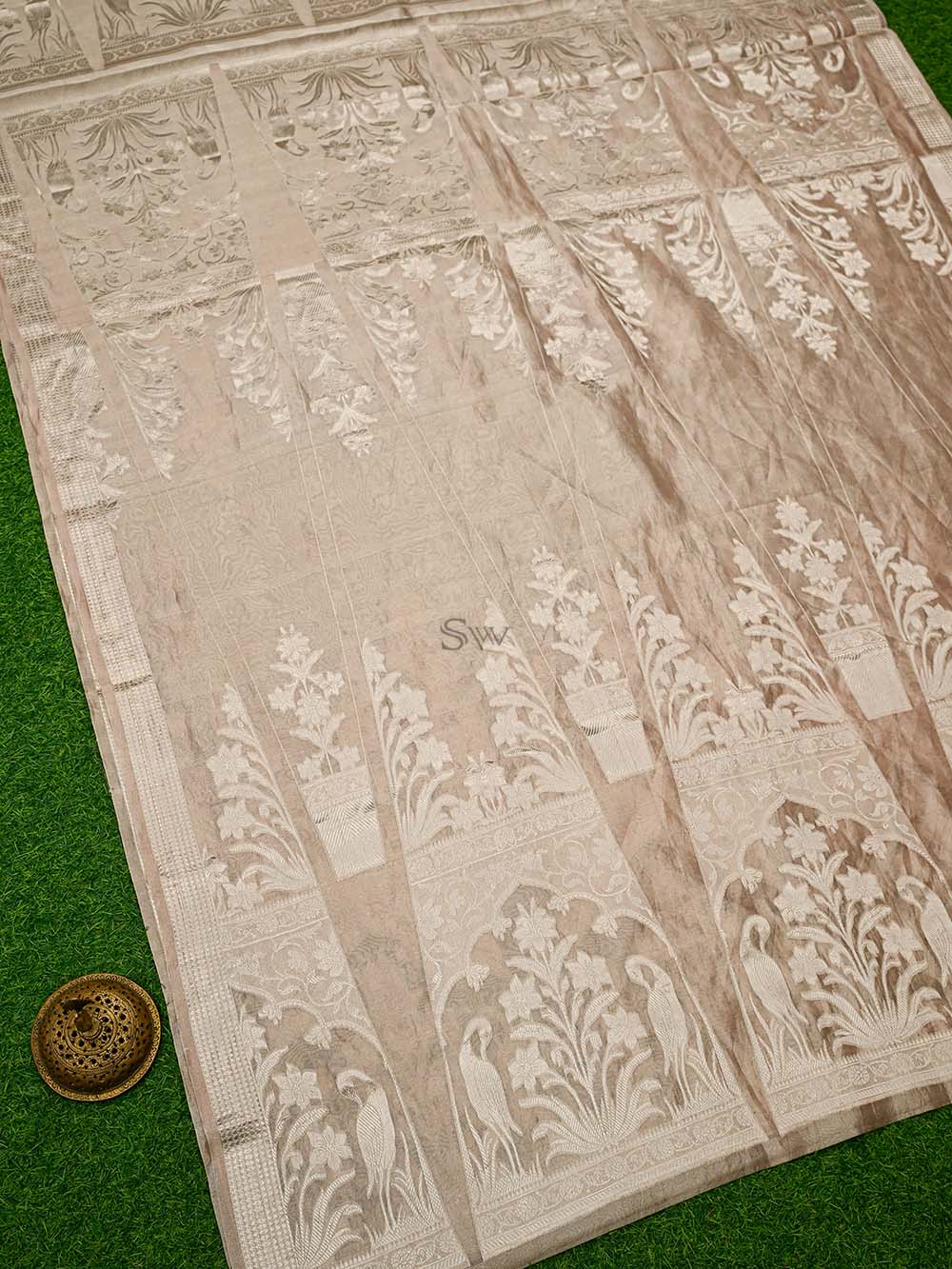 Pastel Pink Tissue Silk Handloom Banarasi Lehenga