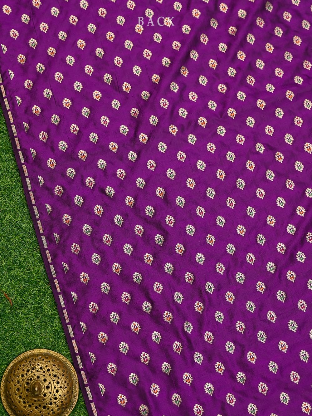 Purple Meenakari Katan Silk Handloom Banarasi Suit