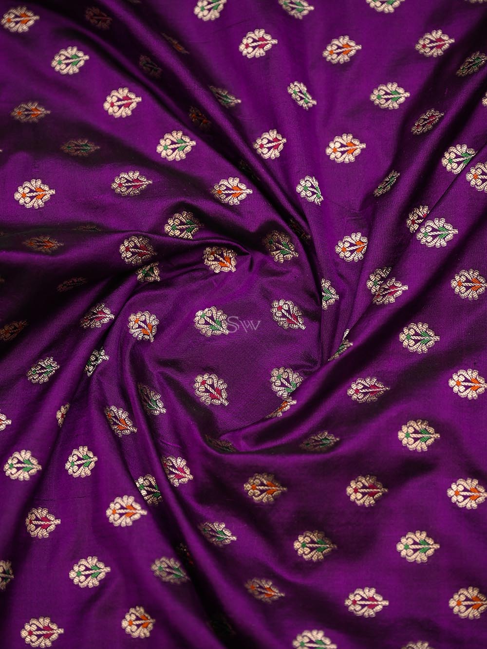 Purple Meenakari Katan Silk Handloom Banarasi Suit