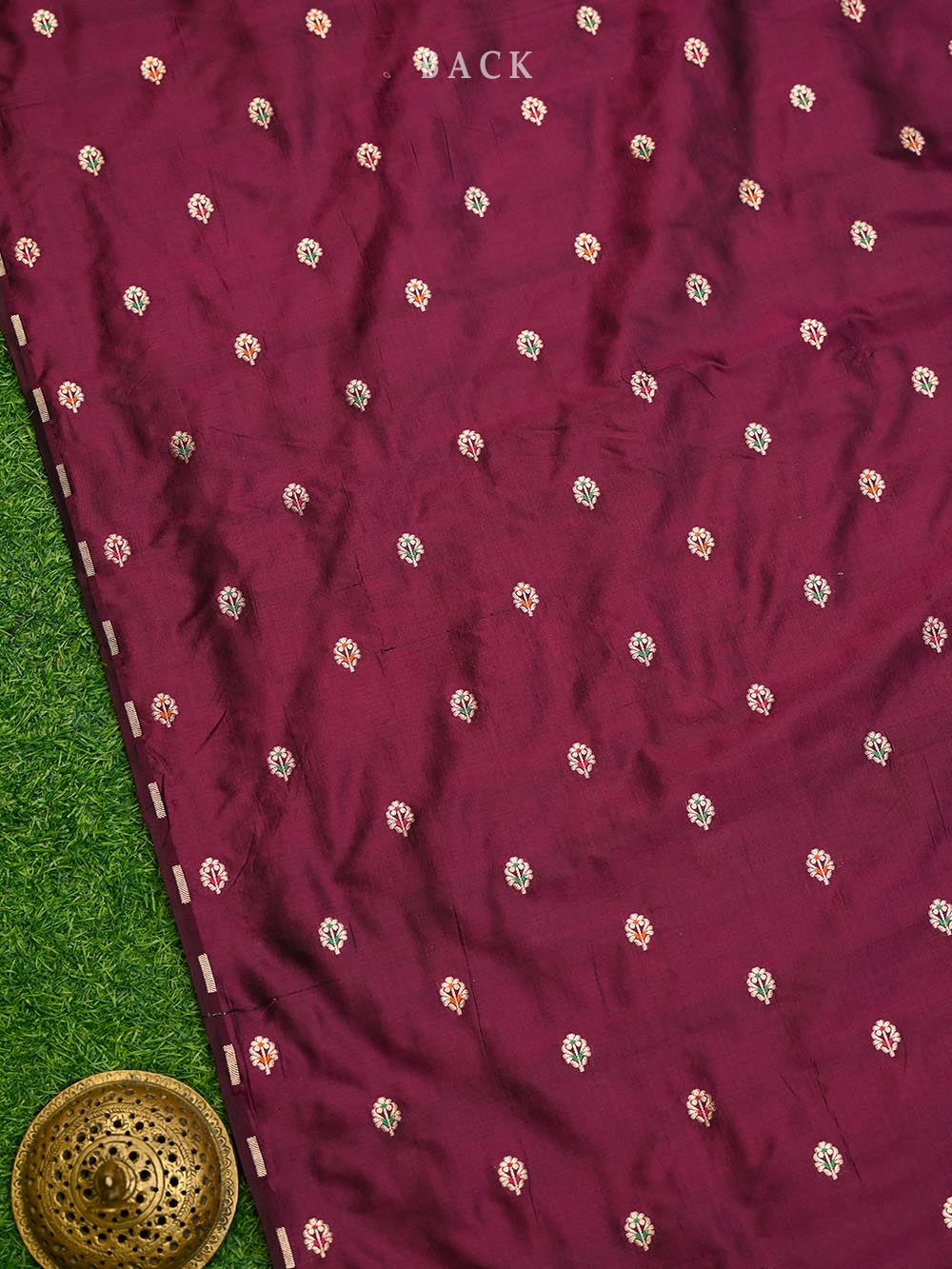 Wine Meenakari Katan Silk Handloom Banarasi Suit