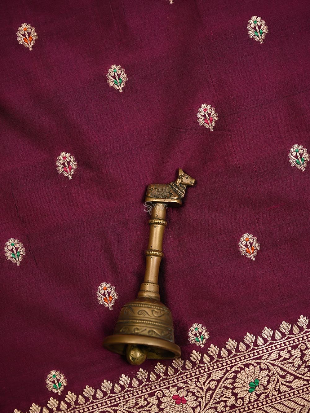 Wine Meenakari Katan Silk Handloom Banarasi Suit