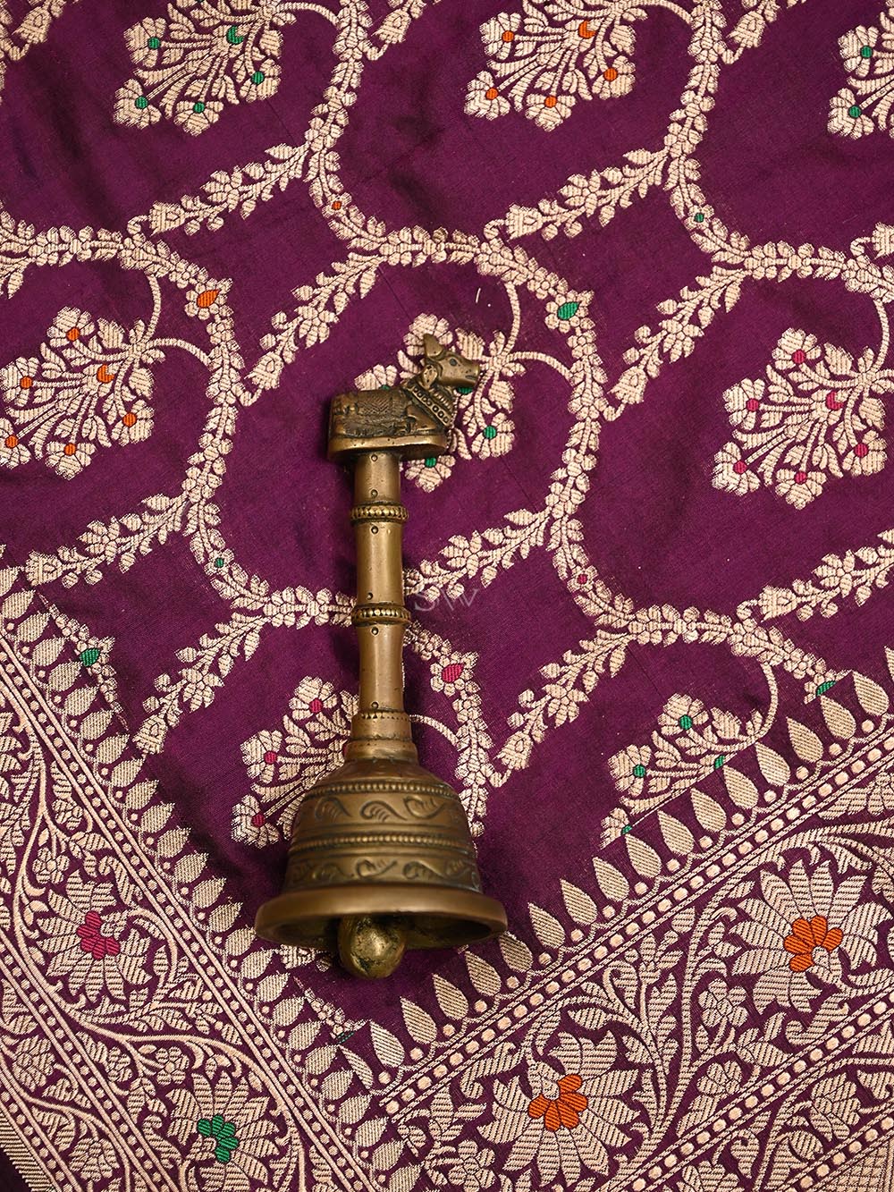 Wine Meenakari Katan Silk Handloom Banarasi Suit