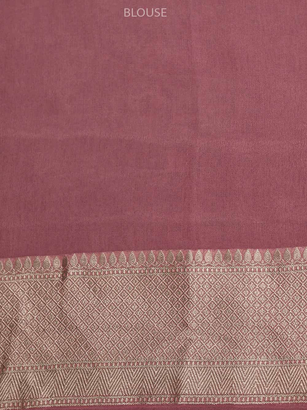 Peach Pink Rangkat Khaddi Georgette Handloom Banarasi Saree - Sacred Weaves