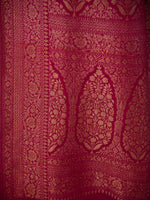 Dusky Pink Jaal Crepe Silk Handloom Banarasi Saree - Sacred Weaves
