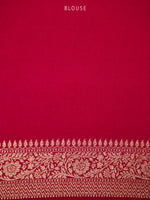 Dusky Pink Jaal Crepe Silk Handloom Banarasi Saree - Sacred Weaves