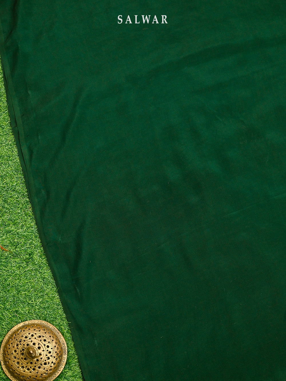 Bottle Green Konia Crepe Silk Handloom Banarasi Suit