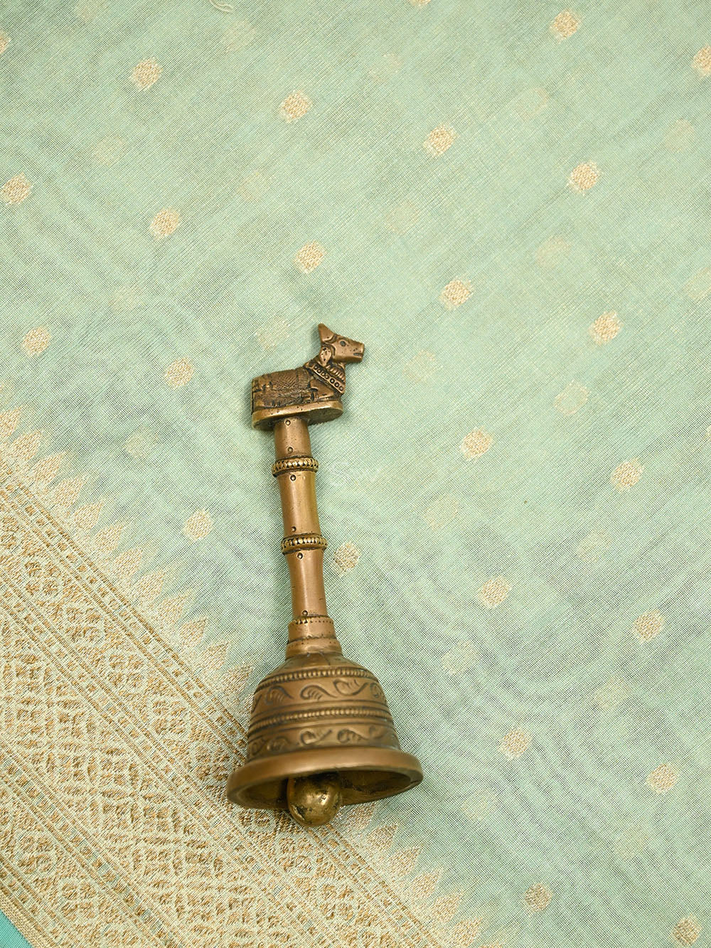 Pastel Green Booti Cotton Tissue Silk Handloom Banarasi Suit -  wrong pricing