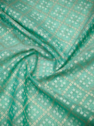Aqua Blue Zari Cotton Saree - Sacred Weaves