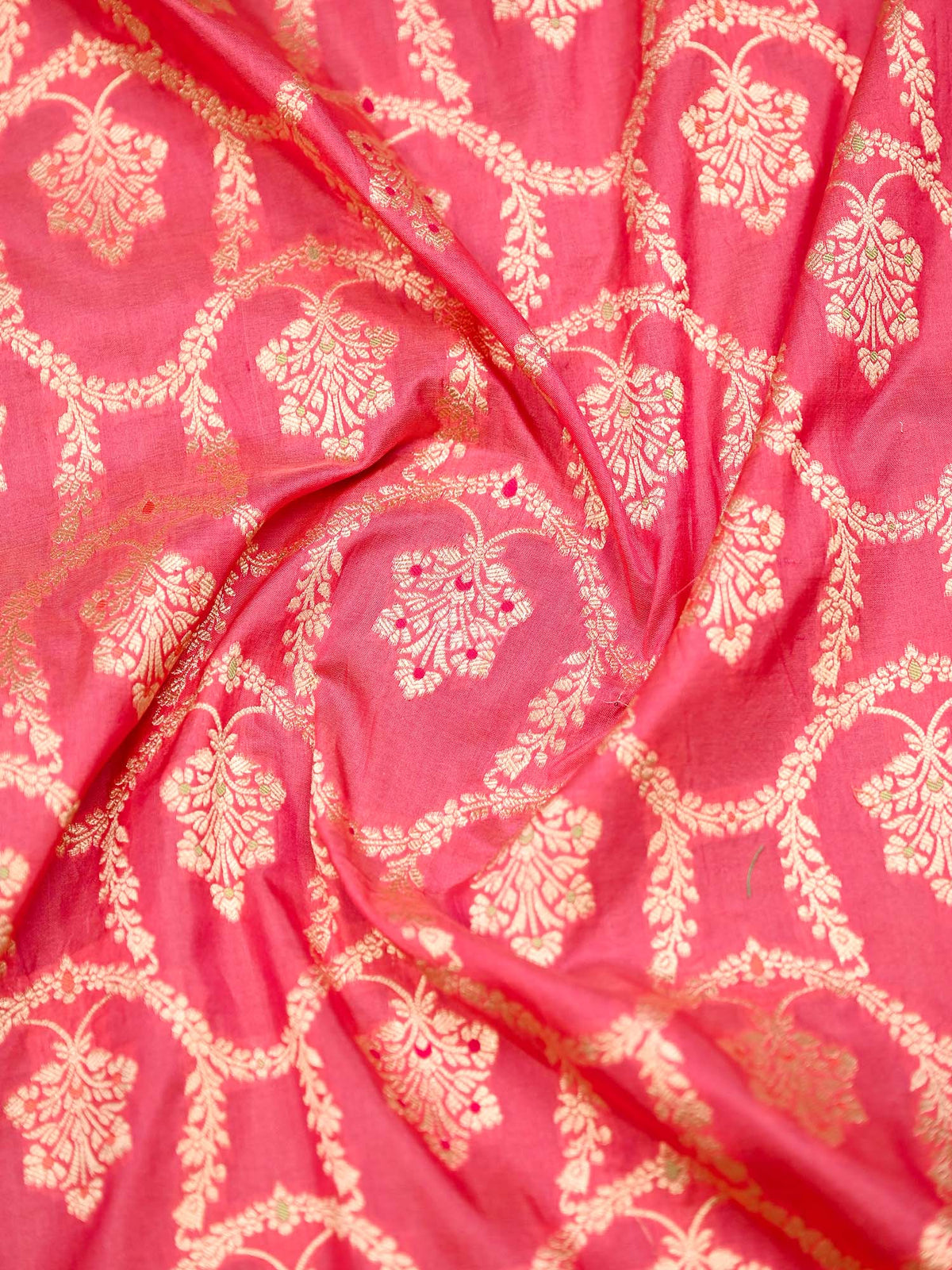 Pastel Pink Meenakari Jaal Katan Silk Handloom Banarasi Dupatta