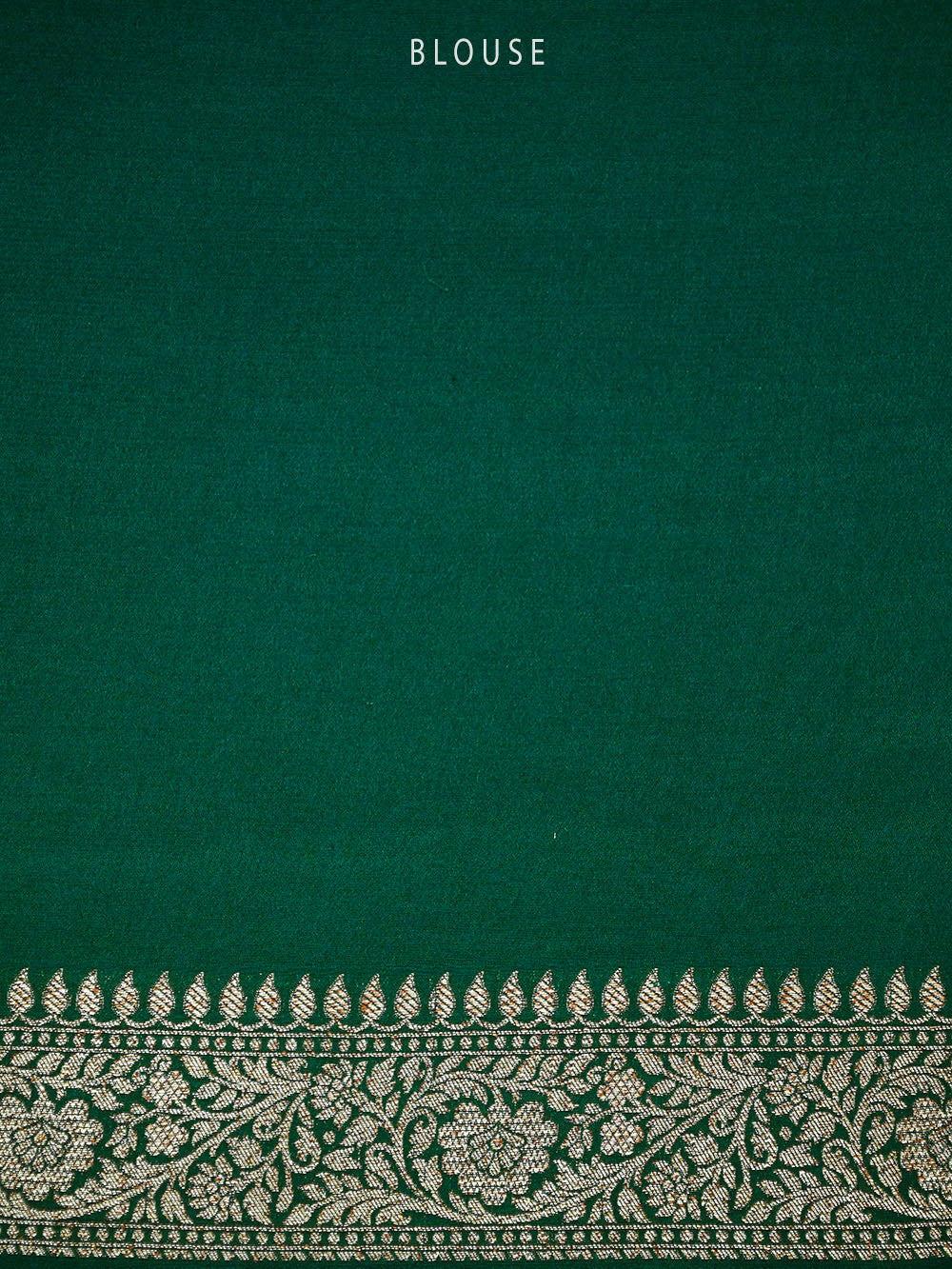 Bottle Green Jaal Crepe Silk Handloom Banarasi Saree - Sacred Weaves
