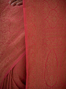 Pastel Pink Jaal Crepe Silk Handloom Banarasi Saree - Sacred Weaves