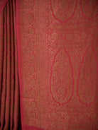 Pastel Pink Jaal Crepe Silk Handloom Banarasi Saree - Sacred Weaves