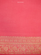 Pastel Pink Jaal Crepe Silk Handloom Banarasi Saree - Sacred Weaves