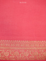 Pastel Pink Jaal Crepe Silk Handloom Banarasi Saree - Sacred Weaves