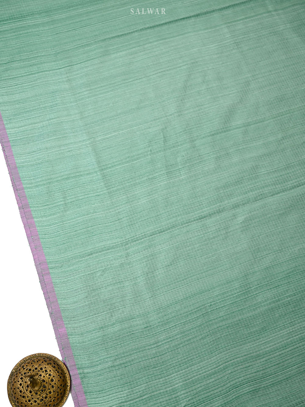 Sea Green Booti Dupion Silk Handloom Banarasi Suit - Sacred Weaves