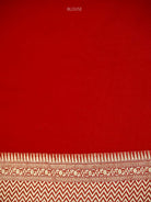 Cream Jaal Khaddi Georgette Handloom Banarasi Saree - Sacred Weaves