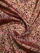 Brown Meenakari Silk Brocade Handloom Banarasi Saree - Sacred Weaves