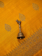 Mustard Booti Dupion Silk Handloom Banarasi Suit - Sacred Weaves
