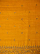 Mustard Booti Dupion Silk Handloom Banarasi Suit - Sacred Weaves