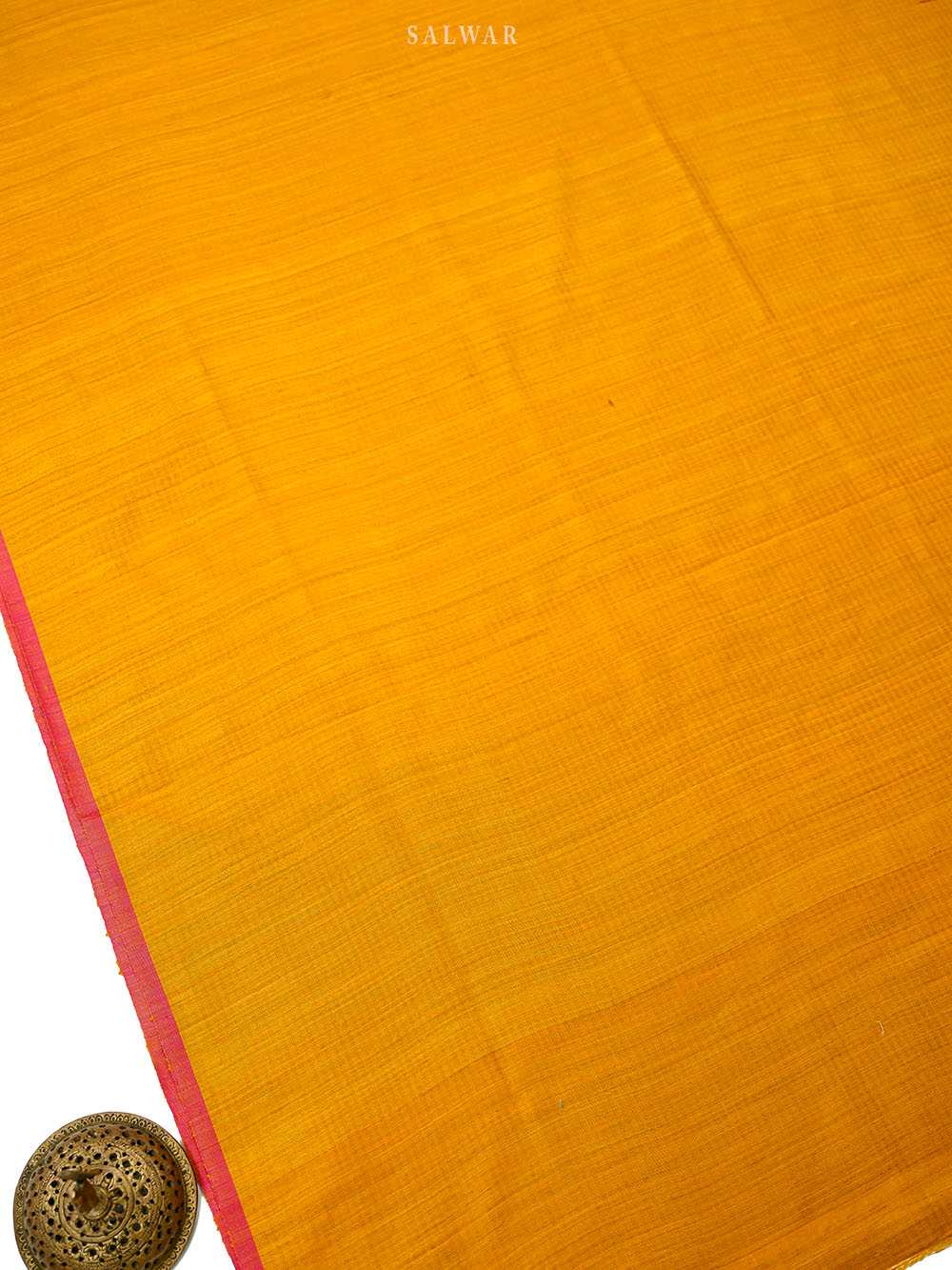 Mustard Booti Dupion Silk Handloom Banarasi Suit - Sacred Weaves