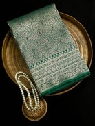 Bottle Green Meenakari Silk Brocade Handloom Banarasi Saree - Sacred Weaves