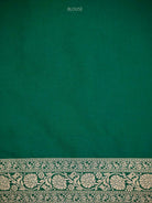 Bottle Green Meenakari Silk Brocade Handloom Banarasi Saree - Sacred Weaves