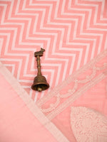 Pastel Pink Organza Handloom Banarasi Saree - Sacred Weaves