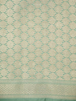 Mint Green Silk Handloom Banarasi Lehenga - Sacred Weaves