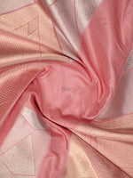 Pink Silk Handloom Banarasi Lehenga - Sacred Weaves