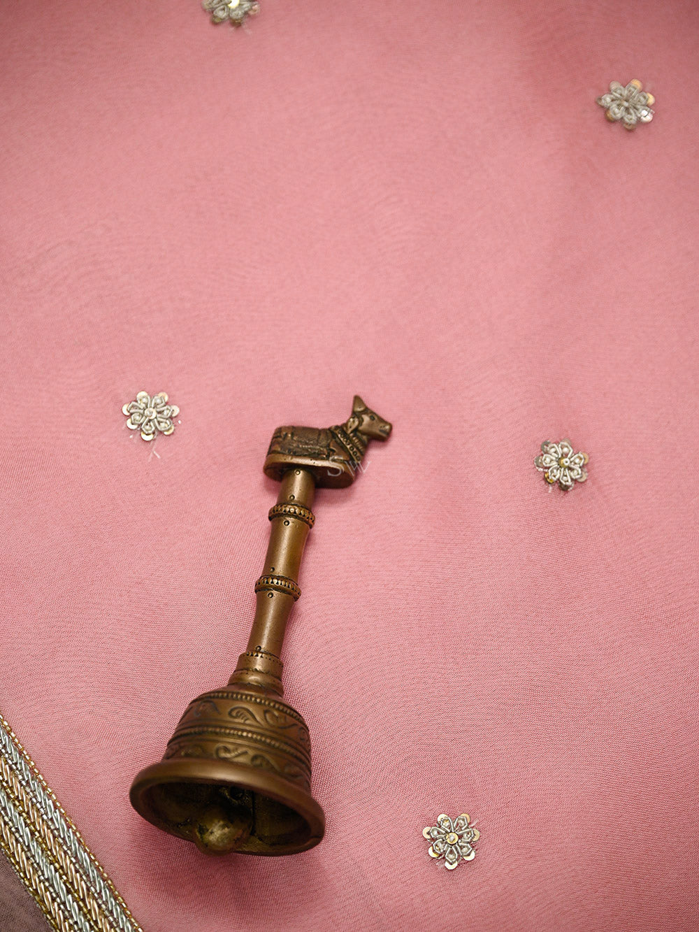 Pink Silk Handloom Banarasi Lehenga - Sacred Weaves