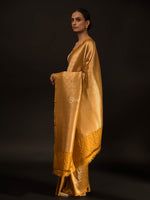 Mustard Katan Silk Brocade Handloom Banarasi Saree - Sacred Weaves