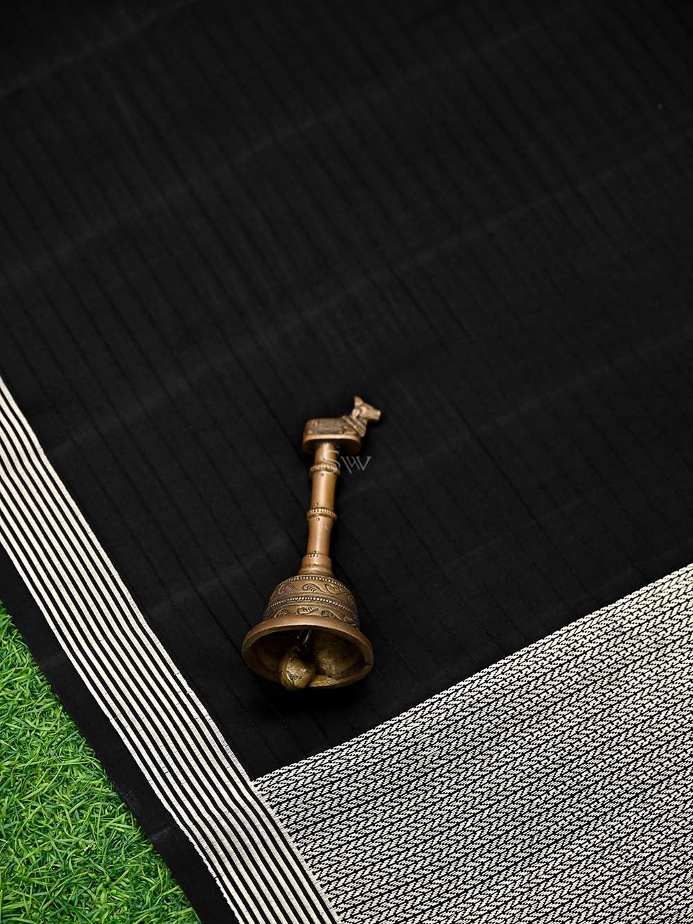 Black Satin Tanchoi Handloom Banarasi Saree