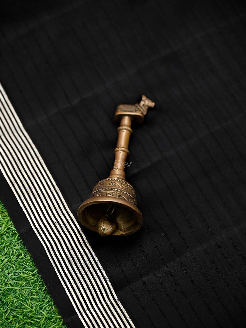 Black Satin Tanchoi Handloom Banarasi Saree