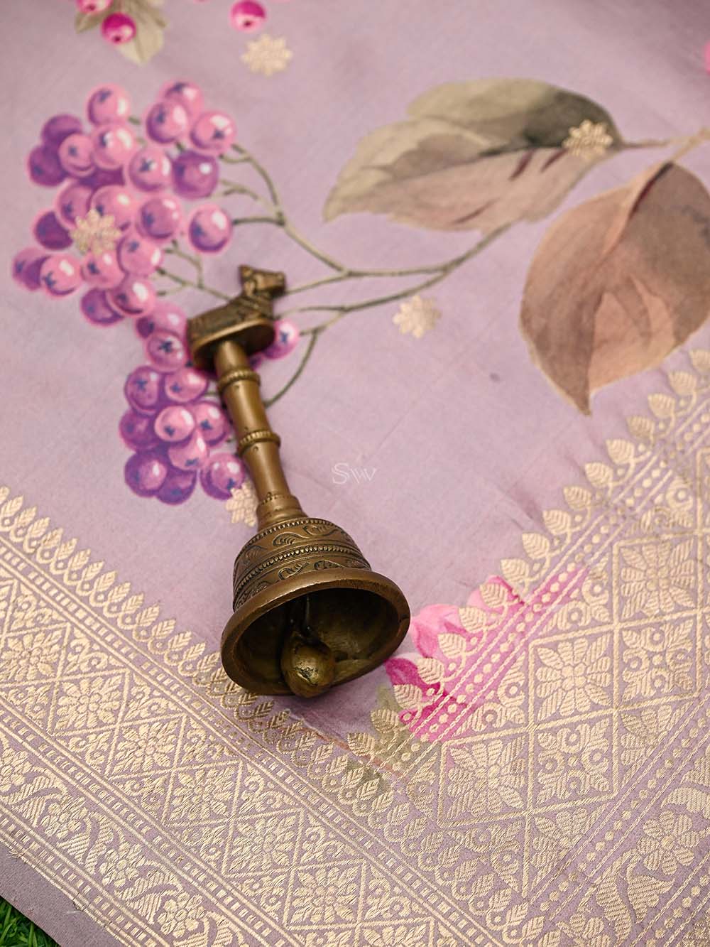 Pastel Pink Booti Silk Handloom Banarasi Suit - Sacred Weaves