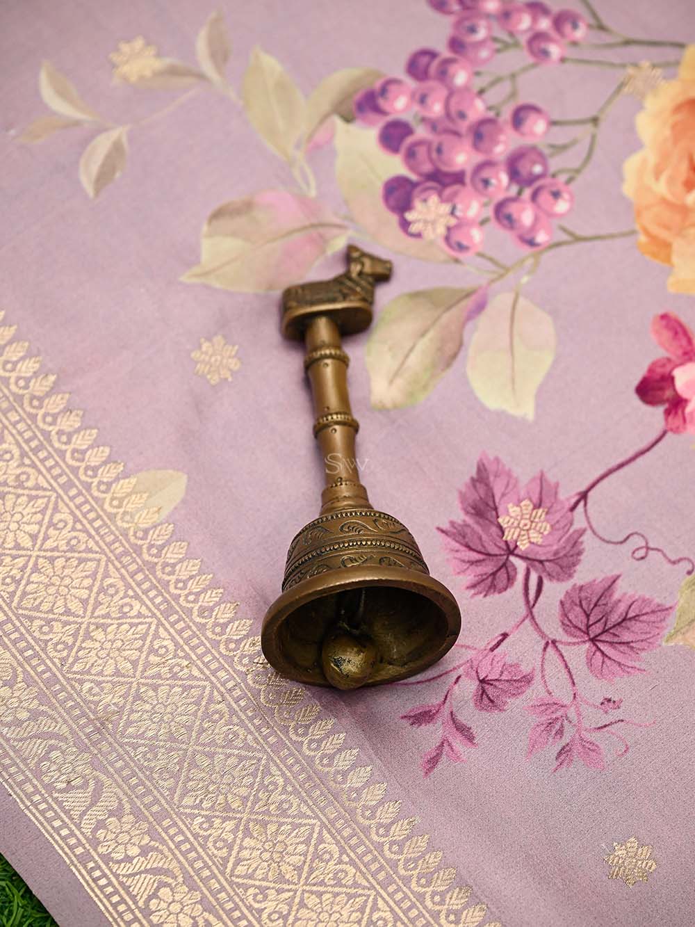 Pastel Pink Booti Silk Handloom Banarasi Suit - Sacred Weaves