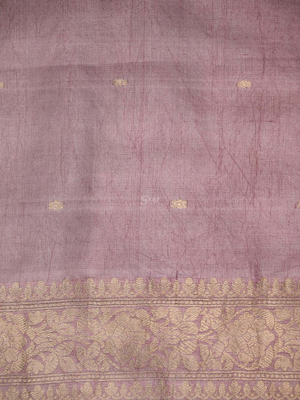 Pastel Pink Booti Silk Handloom Banarasi Suit - Sacred Weaves