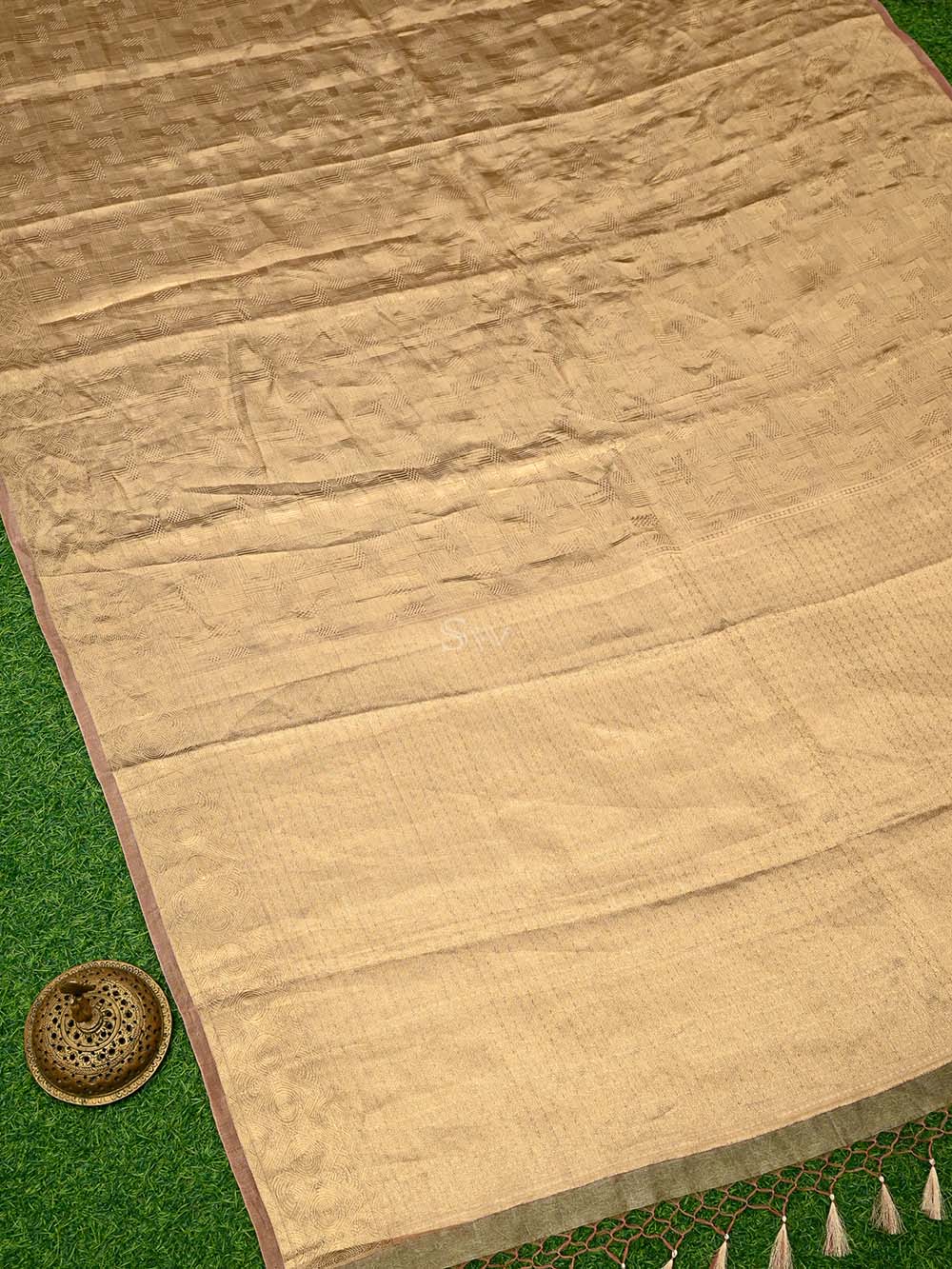 Pastel Pink Tissue Brocade Handloom Banarasi Saree