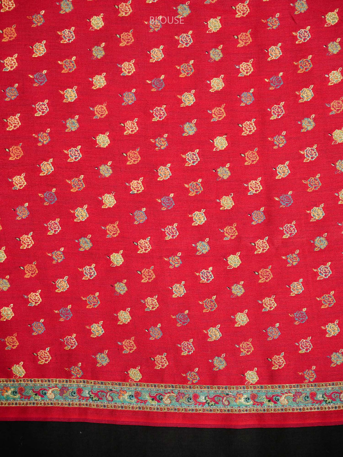 Black Jaal Pashmina Moonga Silk Handloom Banarasi Saree