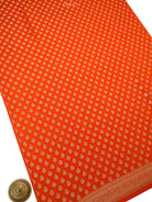 Dark Orange Booti Crepe Silk Handloom Banarasi Suit - Sacred Weaves