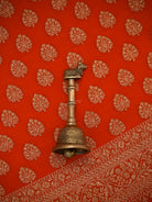 Dark Orange Booti Crepe Silk Handloom Banarasi Suit - Sacred Weaves