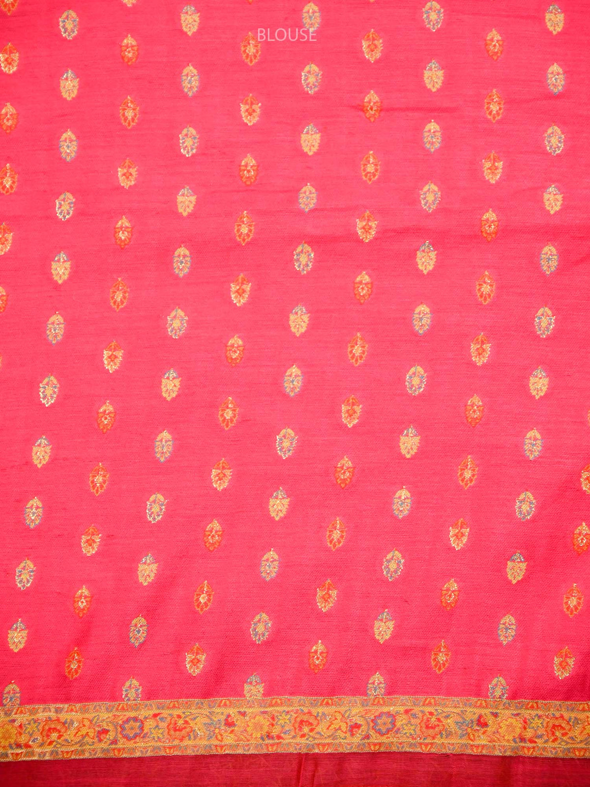 Pink Jaal Pashmina Moonga Silk Handloom Banarasi Saree