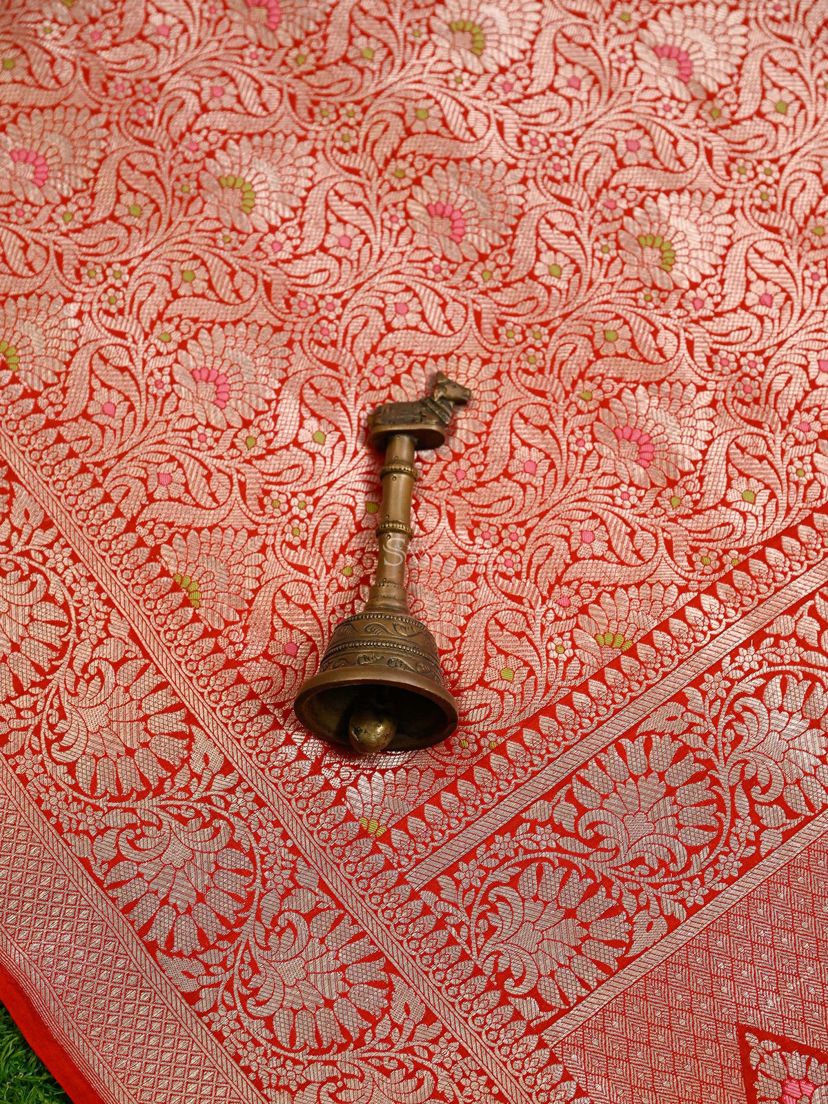 Red Meenakari Silk Brocade Handloom Banarasi Saree
